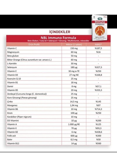 Immuno Formula 30 Tablet 3 Adet