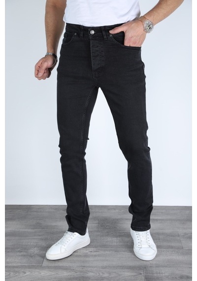 Myrab Denim Erkek Siyah Regular Fit Rahat Kesim Denim Siyah Jeans