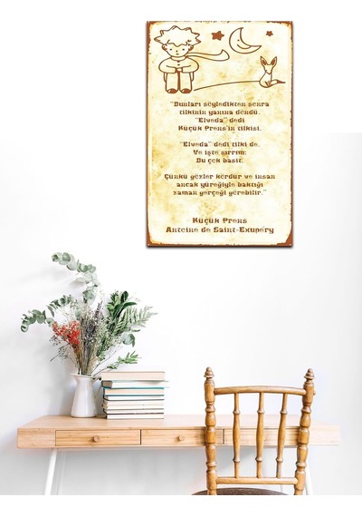 Kuşe Kağıt Duvar Posteri Küçük Prens Retro Vintage Drtr0044