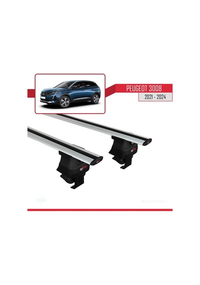 Peugeot 3008 2021 Ve Sonrası İle Uyumlu Ace-4 Ara Atkı Tavan Barı Gri