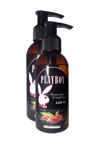 Playboy Raspberry Flavored Massage Oil Ahududu Aromalı Vücut Masaj Yağı 120 Ml 2 Adet