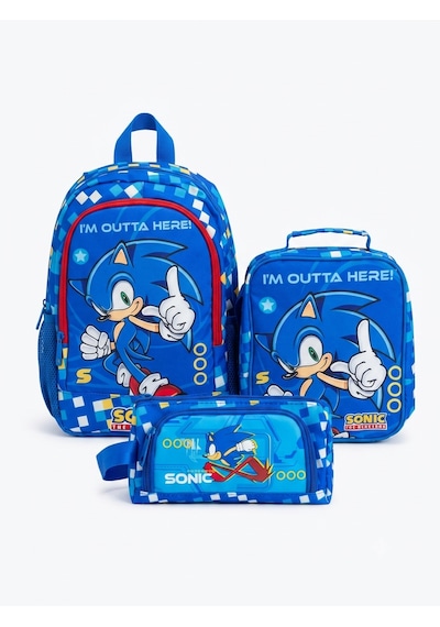Sonic Anaokulu Çanta Seti Lisanslı Mavi