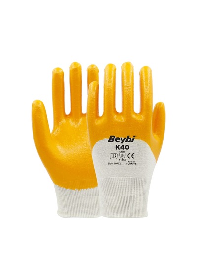 Beybi K40 Nitril Kaplı Pamuk Ve Polyester Örgü Eldiven