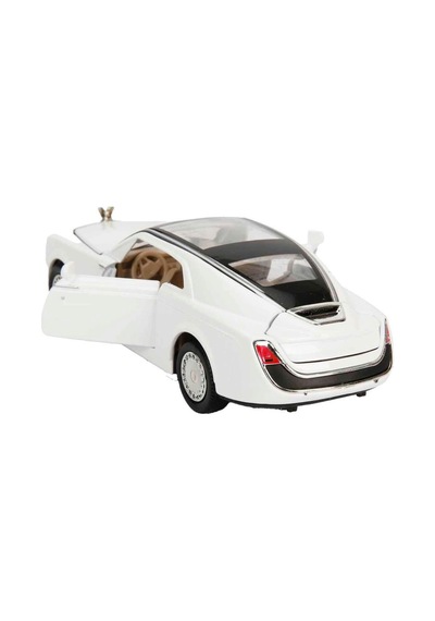Rolls-royce Phantom 1:36 Ölçekli Metal Model Araba - Işıklı Ve Sesli Kapıları Açılan Araba Beyaz