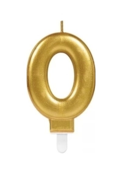 0 Rakam Mum Gold Renk Çok Renkli