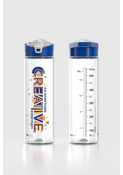 Renga Juno Creative Desen 630 Ml Tritan Matara 912088 Mavi-gri MAvi