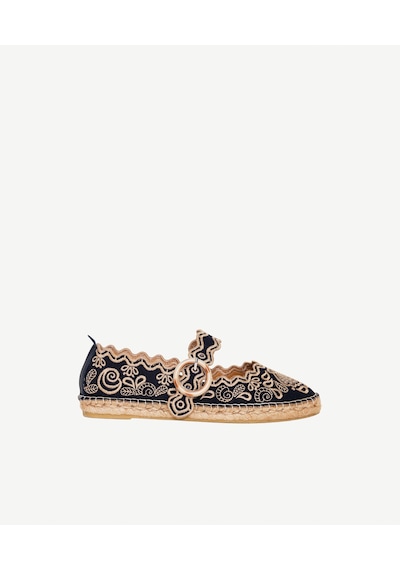 Yargıcı Nakış İşlemeli Mary Jane Espadril 26ykay4047x 004 Lacivert