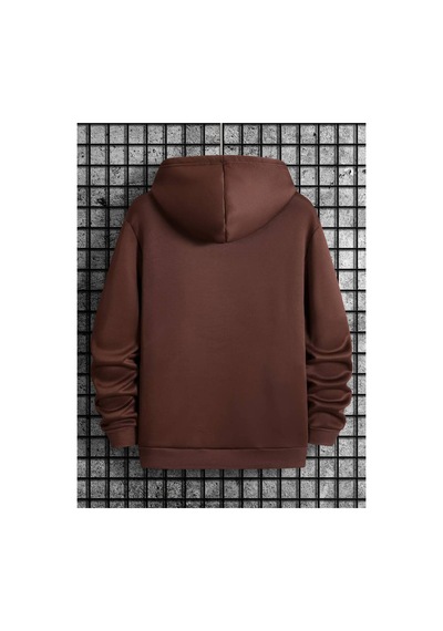 Medinenur New York City Kapüşonlu Sweatshırt Kahverengi