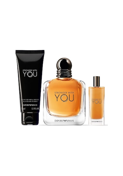 Emporio Armani Stronger With You Edt 100 Ml + Stronger With You Edt 15 Ml + Body Shampoo 75 Ml Erkek Parfüm Seti Baharat - Odunsu Emporio Armani Stronger With You Edt 100 Ml + Stronger With You Edt 15 Ml + Body Shampoo 75 Ml Erkek Parfüm Seti Baharat - Odunsu