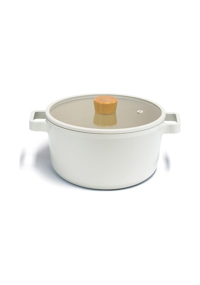 Neoflam Fika Cam Kapaklı Alüminyum Döküm Derin Tencere 26 x 13 CM