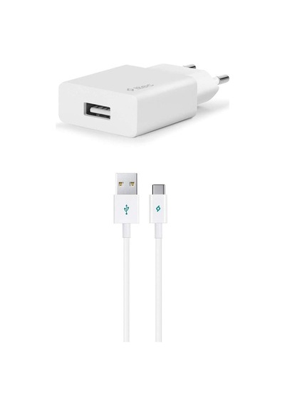 Smartcharger Seyahat Şarj Aleti, 2.1a Ve Type-c, 120cm Kablolu, Beyaz Sku: Zeusb085xg7mtt