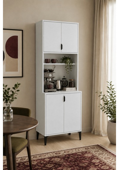 Goodnight Home Armon Mini 4 Kapaklı Kahve Köşesi Stüdyo Mutfak 64x190x44 Cm Antrasit Modern Tasarım Beyaz - 914345286 Beyaz Goodnight Home Armon Mini 4 Kapaklı Kahve Köşesi Stüdyo Mutfak 64x190x44 Cm Antrasit Modern Tasarım Beyaz - 914345286 Beyaz