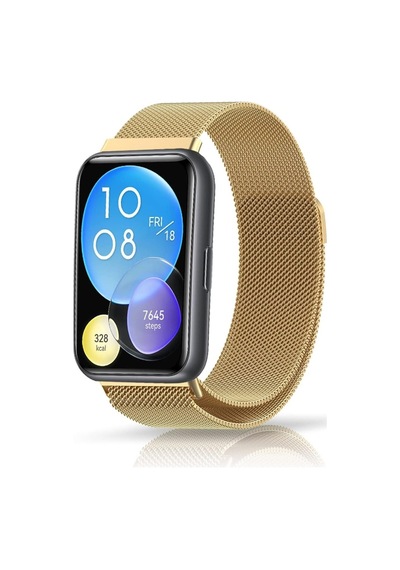 Huawei Watch Fit 2 Uyumlu Metal Hasır Manyetik Kordon Paslanmaz Çelik, Şık & Dayanıklı