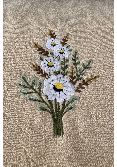 Daisy Flosh Nakışlı 6 Lı El Yüz Havlu Takımı Çok Renkli
