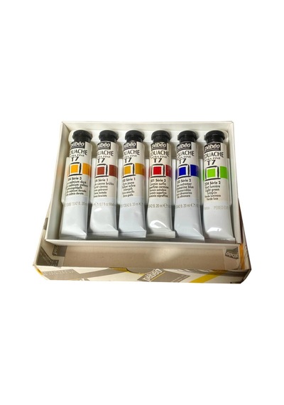 Pebeo T7 Guaj Boya Set 6 Renk 6x20ml Çok Renkli