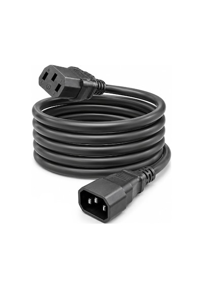 Power Uzatma Güç Kablosu - C13 To C14 Bakır Kablo - 1.8 Metre