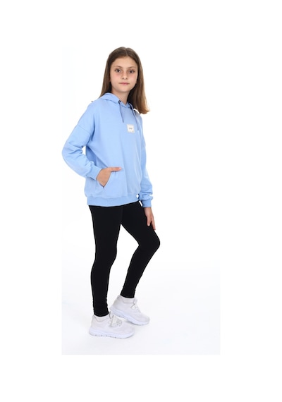 Toontoy Kids Toontoy Kız Çocuk 2'li Takım Baskılı Kapüşonlu Düşük Omuz Cepli Sweatshirt & Basic Düz Tayt Mavi Toontoy Kids Toontoy Kız Çocuk 2'li Takım Baskılı Kapüşonlu Düşük Omuz Cepli Sweatshirt & Basic Düz Tayt Mavi