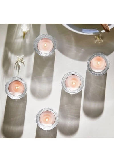 Ikea Lugnare 30'li Tealight Mum 3,8 X 3 Cm Zencefil - Armut - Yasemin - Vadinin Zambağı Pembe