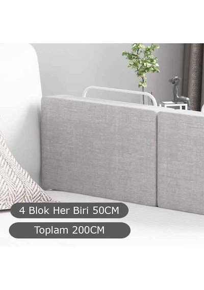 200 Cm Serenty Plus Yatak Bariyeri Bebek Ve Çocuk Korkuluğu Gri