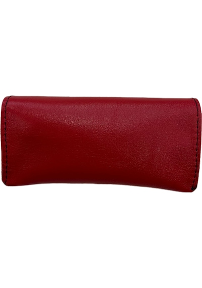 Ln Leather Gerçek Deri Gözlük Kılıfı Kırmızı