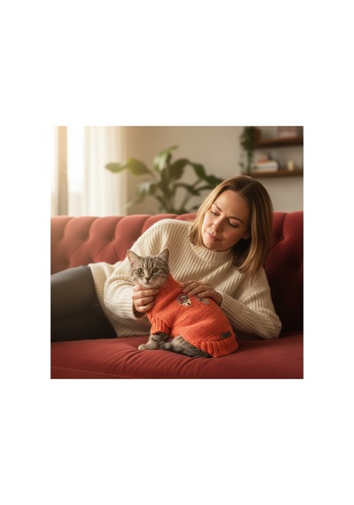Kedi Ve Köpek İçin Lolipoplu Turuncu Kazak