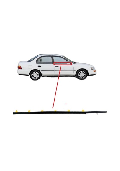 Toyota Corolla Ae101 Xlı Çıta Cam Sıyırıcı Fitili Ön Dış Sağ Siyah 1993-1998
