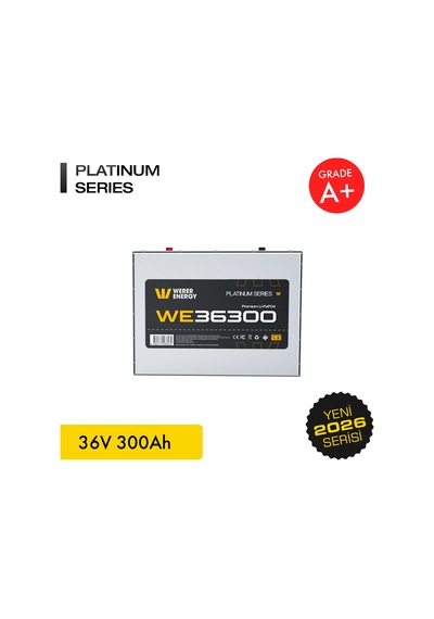 Werer Energy 36V 300Ah LiFePO4 Platinum Series Bluetooth'lu Lityum Demir Fosfat Akü