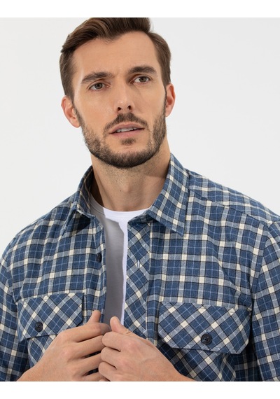 Pierre Cardin Erkek İndigo Gömlek Desenli 50259516-vr028 İndigo Pierre Cardin Erkek İndigo Gömlek Desenli 50259516-vr028 İndigo