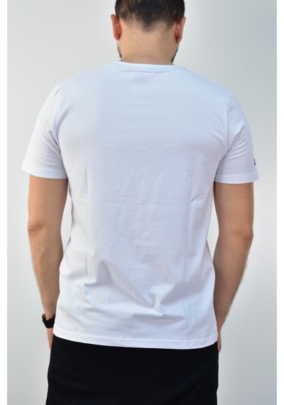 Escetic Erkek Beyaz Slim Fit T-Shirt-3291 Beyaz
