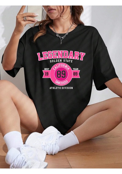 Noıssey Urban Pop Graphic Kadın Tişört Koleksiyonukod 5261 Siyah