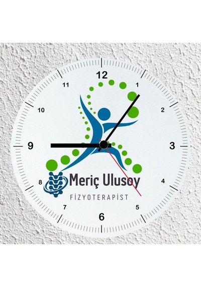 Kişiye Özel İsimli Fizyoterapist Cam Duvar Saati 30x30 Cm - Fizik Tedavi Ve Rehabilitasyon Meslek Hediyesi Çok Reenkli