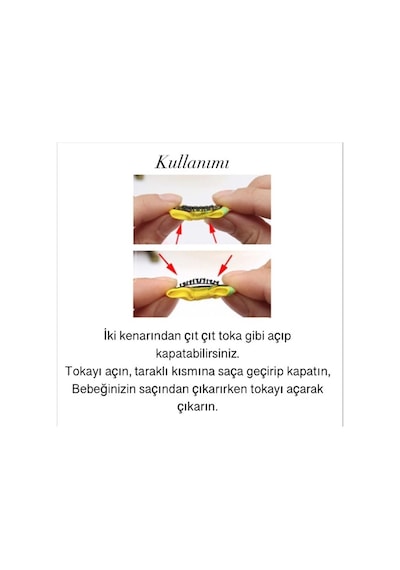 My Vintage Papatya Saçsız Bebek Tokası, Az Saçlı Kız Bebek Tokası, Çıtçıtlı Toka Tek