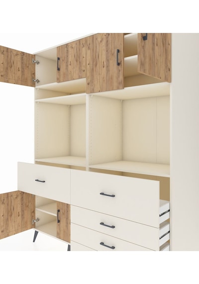 Kronos Gardrop 7 Raflı 5 Çekmeceli 6 Kapaklı 176x59x221 Aytaşı-çam/aytaşı Beyaz Kronos Gardrop 7 Raflı 5 Çekmeceli 6 Kapaklı 176x59x221 Aytaşı-çam/aytaşı Beyaz