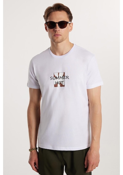 Tudors Erkek Slim Fit Dar Kesim %100 Pamuk Yumuşak Dokulu Baskılı Beyaz Bisiklet Yaka Tişört-33129 Beyaz Tudors Erkek Slim Fit Dar Kesim %100 Pamuk Yumuşak Dokulu Baskılı Beyaz Bisiklet Yaka Tişört-33129 Beyaz