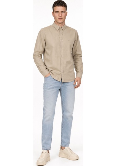 LOFT Relax Fit Erkek Gömlek U.kol Lf2042324 Q1.v1 Bej LOFT Relax Fit Erkek Gömlek U.kol Lf2042324 Q1.v1 Bej