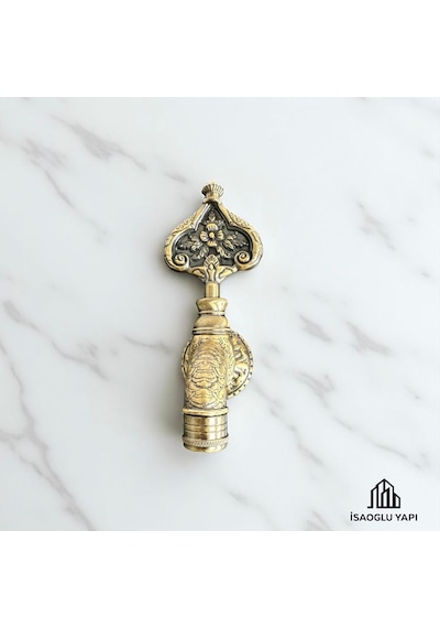 İsaoğlu Yapı Antik Gold Kurna Musluğu Vintage Tasarım Özel Yapım Eskitme Osmanlı Hamam Musluk Gold