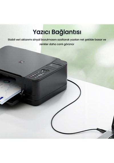 Veggieg Usb A Printer Tarayıcı Yazıcı Data Kablosu 1.5 Metre