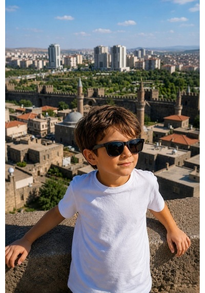 Uv400 Korumalı Çocuk Wayfarer Mavi/füme Çerçeve Yeni Sezon Unisex Güneş Gözlüğü Çok Renkli