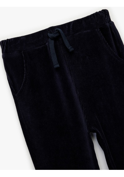 Koton Beli Bağlamalı Cep Detaylı Basic Kadife Pantolon Lacivert 6wmb40030tk Lacivert Koton Beli Bağlamalı Cep Detaylı Basic Kadife Pantolon Lacivert 6wmb40030tk Lacivert