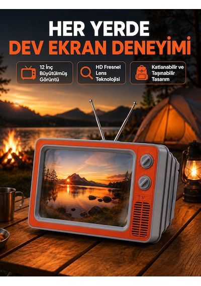Mobil Telefon Ekran 12 İnç Fresnel Lens Göz Konforu Sağlayan Taşınabilir - Lisinya
