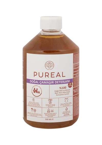 Pureal Doğal Çamaşır Deterjanı - 30 Yıkama 500 Ml