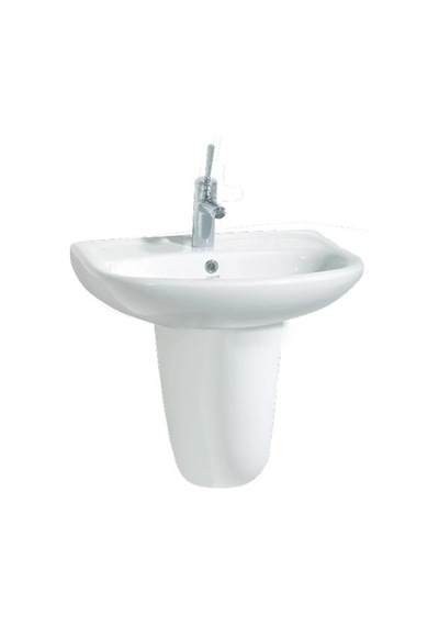 Creavit Pitta 45 x 55 CM Batarya Delikli Lavabo +Sedef Yarım Ayak