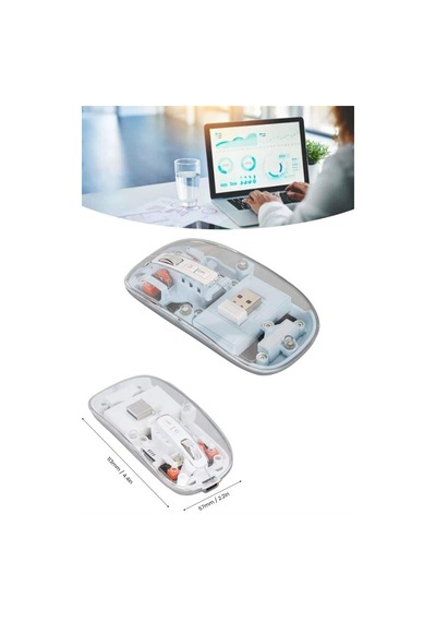 Kablosuz Mouse Fare Şarjlı Bluetooth Wireless Çift Modlu Sessiz Mh-hs6093-1840