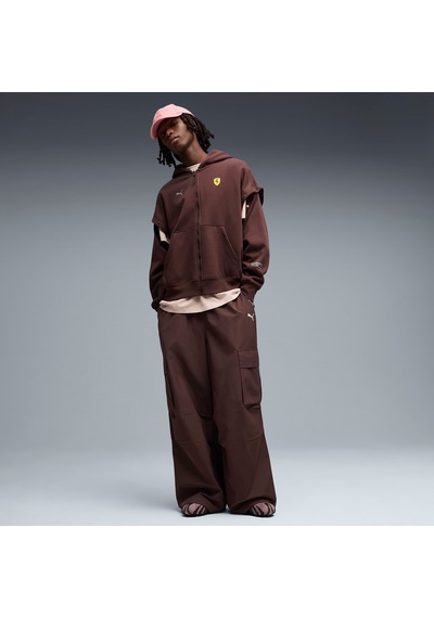 Puma Scuderıa Ferrarı Premıum Erkek Geniş Kesim Kapüşonlu Sweatshırt 634226 13 Kahverengi
