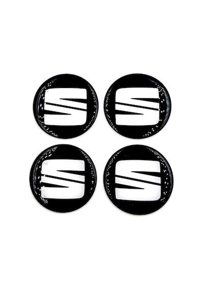 Yeni Nesil Tasarım Damla Sticker Siyah Seat Jant Göbeği 5.5cm Uyumlu