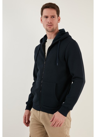 Buratti Regular Fit Kapüşonlu Fermuarlı Içi Tüylü Yumuşak Şardonlu Kışlık Erkek Sweat 5905340 Indigo Buratti Regular Fit Kapüşonlu Fermuarlı Içi Tüylü Yumuşak Şardonlu Kışlık Erkek Sweat 5905340 Indigo