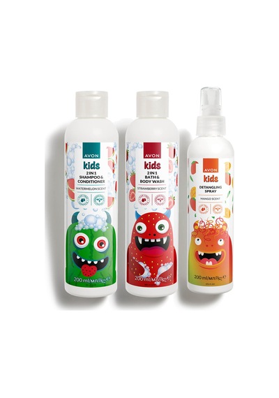 Avon Kids Kids 2'si 1 Arada Çocuk Banyo Bakım Seti Ve Saç Açıcı Sprey Seti