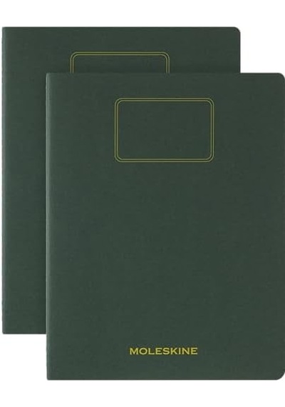 Moleskine Student Cahier Not Defteri 2&apos Li Set Çizgisiz Xxl Boy Mersin Yeşili 103 Ivory