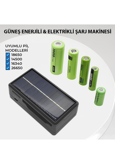 Upway Güneş Enerjili Çok Fonksiyonlu Pil Telefon Şarj Cihazı - Elektrikli Ve Güneş Enerjili Şarj