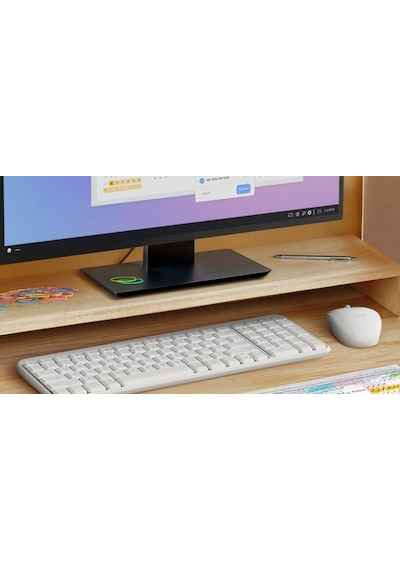 Logitech Mk250 Kablosuz Bluetooth Kablosuz Klavye Ve Mouse Seti Beyaz